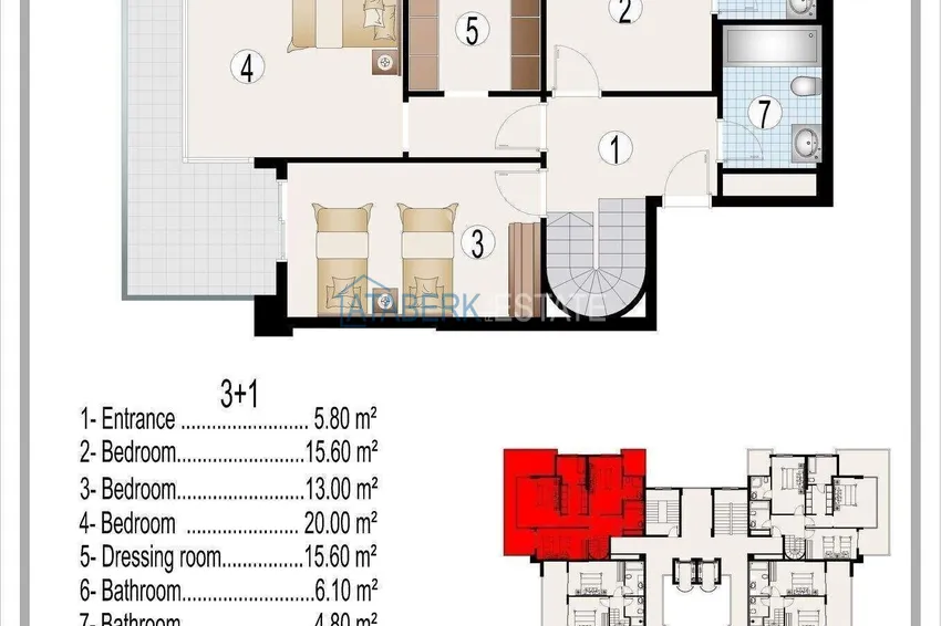 Kupuj taniej Apartamenty w Alanyi, dzielnica Mahmutlar — centrum, 150 m od morza 2 