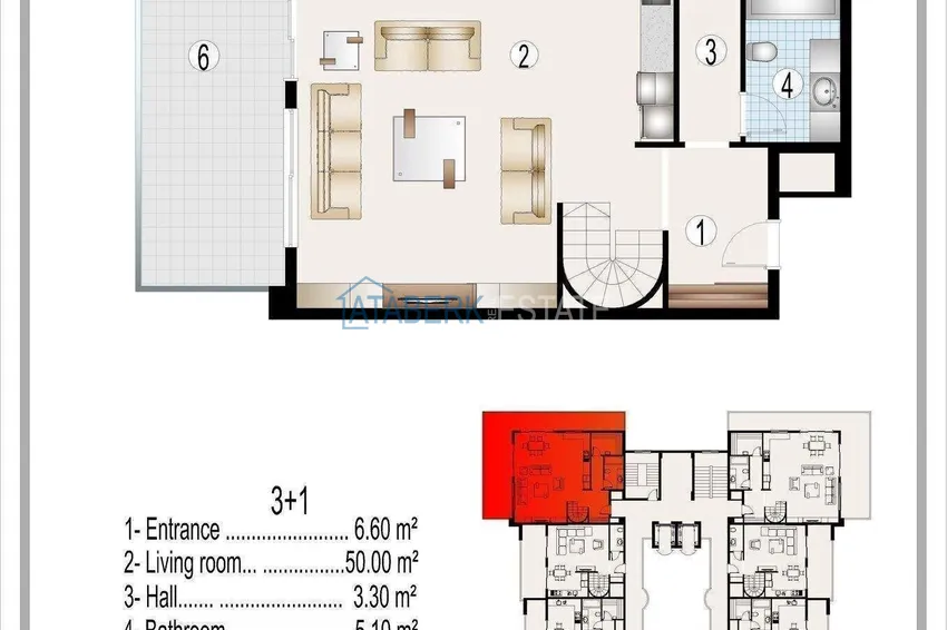 Kupuj taniej Apartamenty w Alanyi, dzielnica Mahmutlar — centrum, 150 m od morza 3 