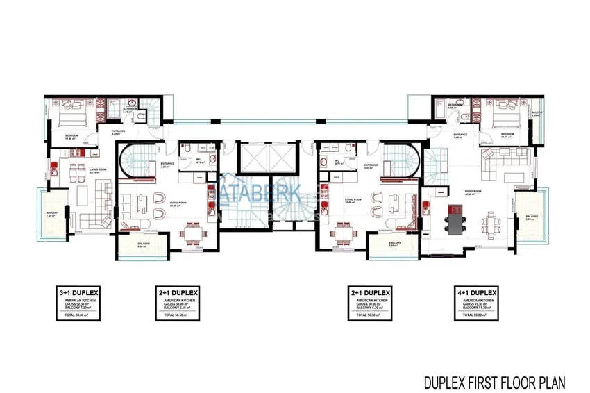 Kupuj taniej Apartamenty od dewelopera w Alanyi z ratami do 24 miesięcy - kompleks w budowie w centrum Mahmutlar  8 