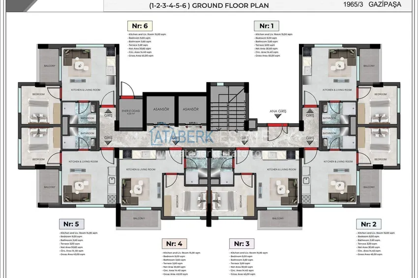 Kupuj taniej Apartamenty od dewelopera na raty w Alanyi - kompleks butikowy w budowie w Gazipasa  3 