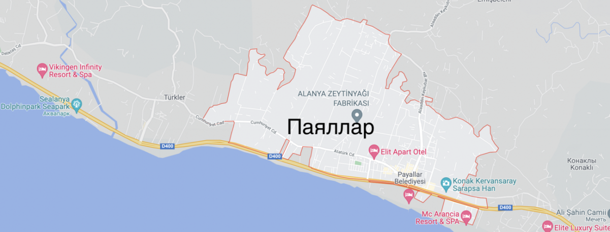 Mapa Payallar Payallar na mapie